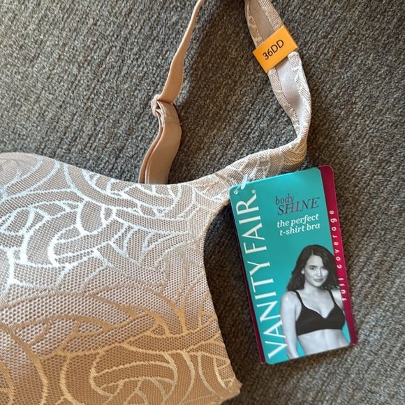 Vanity Fair, Beige, T-Shirt bra size 36DD, full coverage, no wire, NWT - Picture 3 of 10